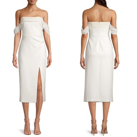 Likely White Off-Shoulder Midi Dress - Picture 2 of 16
